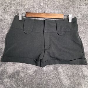 Y2K Vintage Rampage Black Wide Waistband Slack Short Size 7
